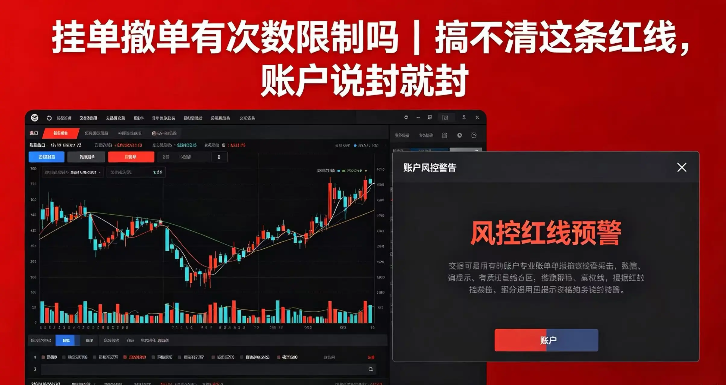 挂单撤单有次数限制吗｜搞不清这条红线，账户说封就封