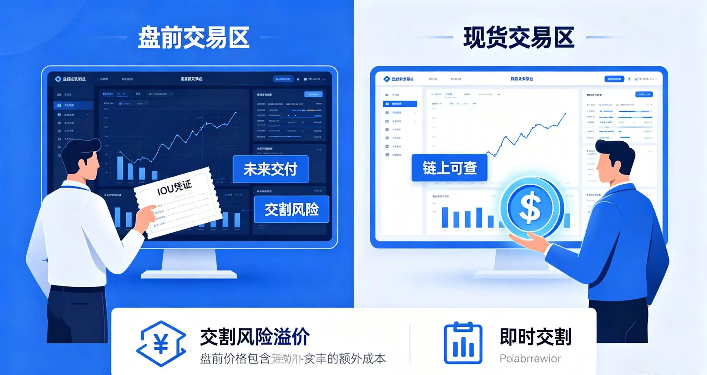 盘前与现货交易标的差异图