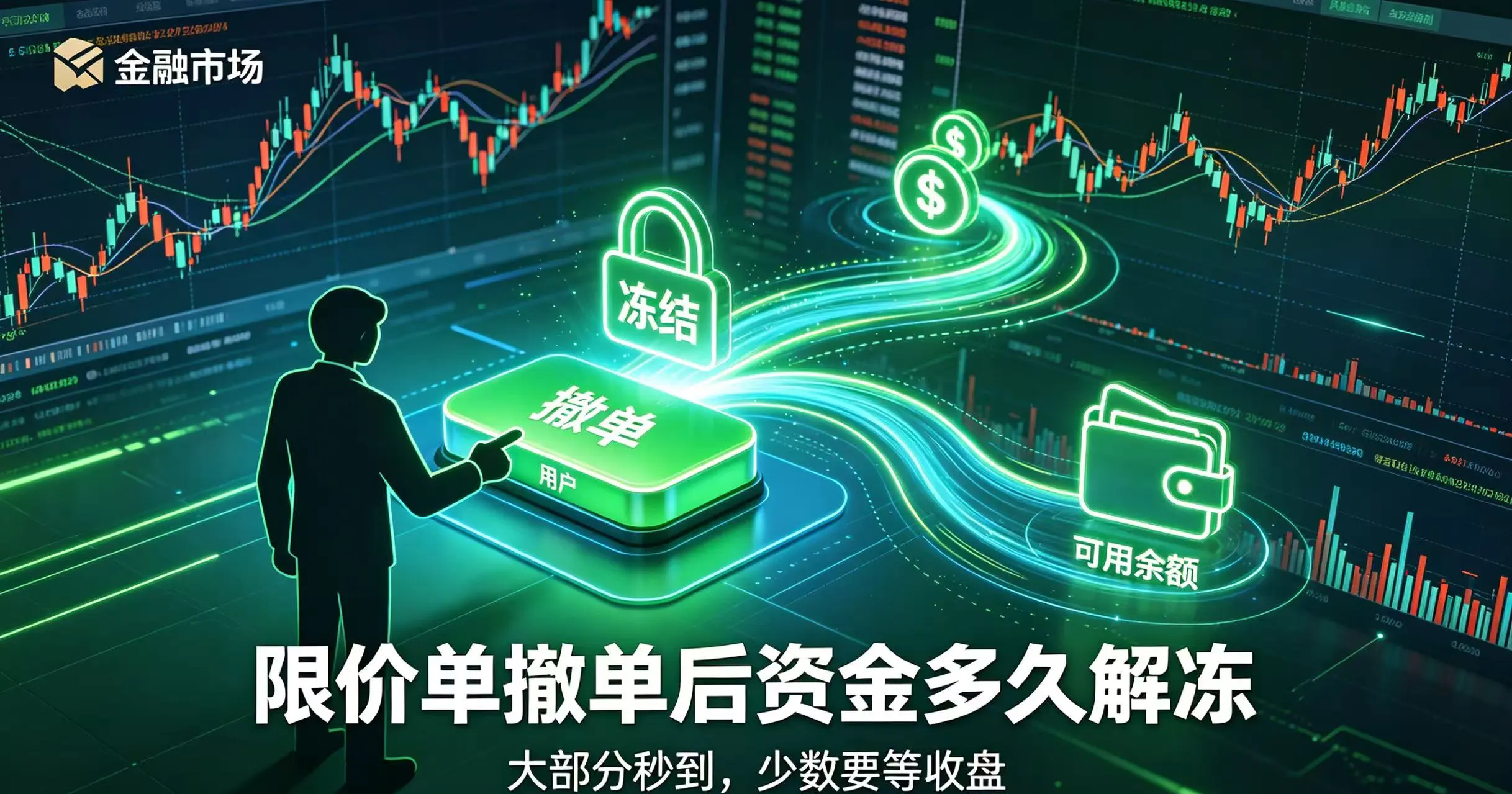 限价单撤单后资金多久解冻？