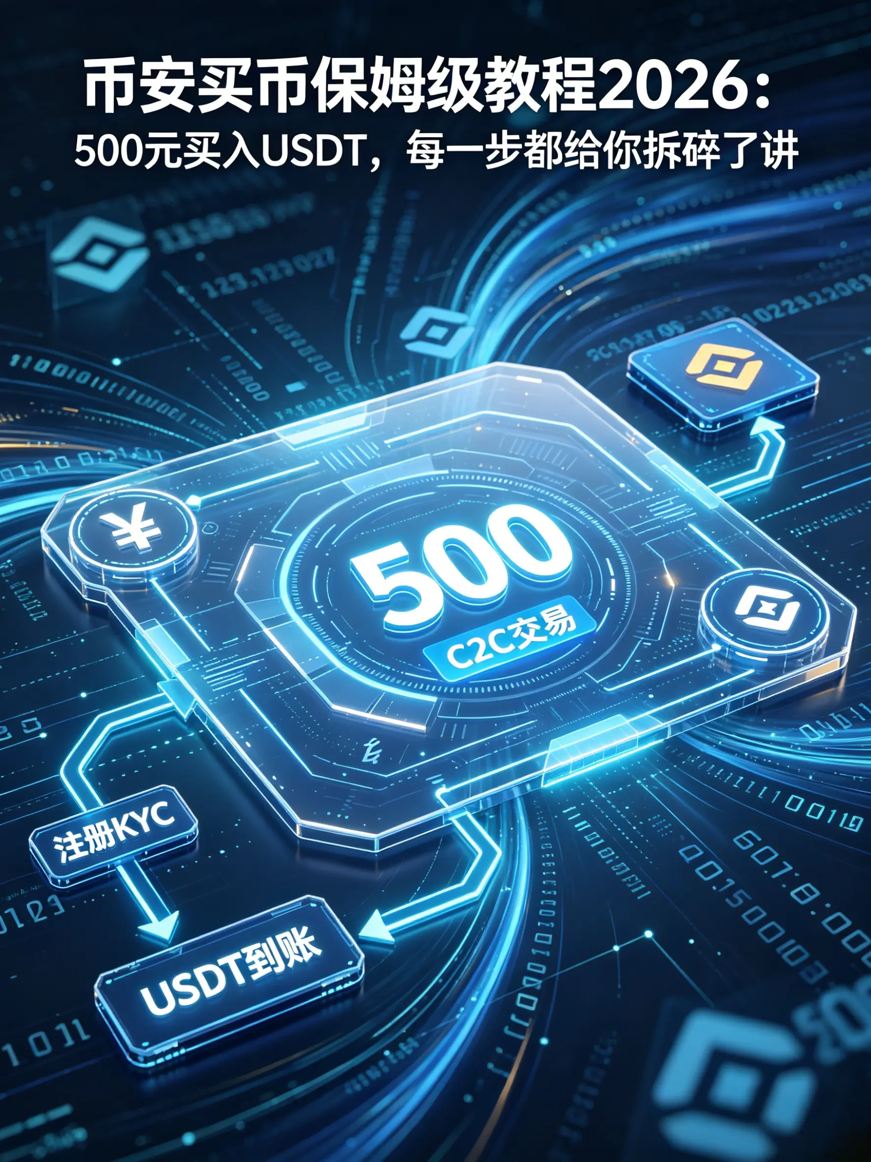 买币保姆级教程2026:500元买入USDT,每一步都给你拆碎了讲