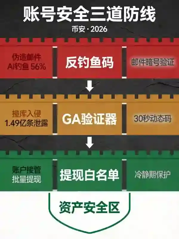 账号防盗生死线：反钓鱼码、GA验证与提现白名单，2026年缺一条都可能丢光资产