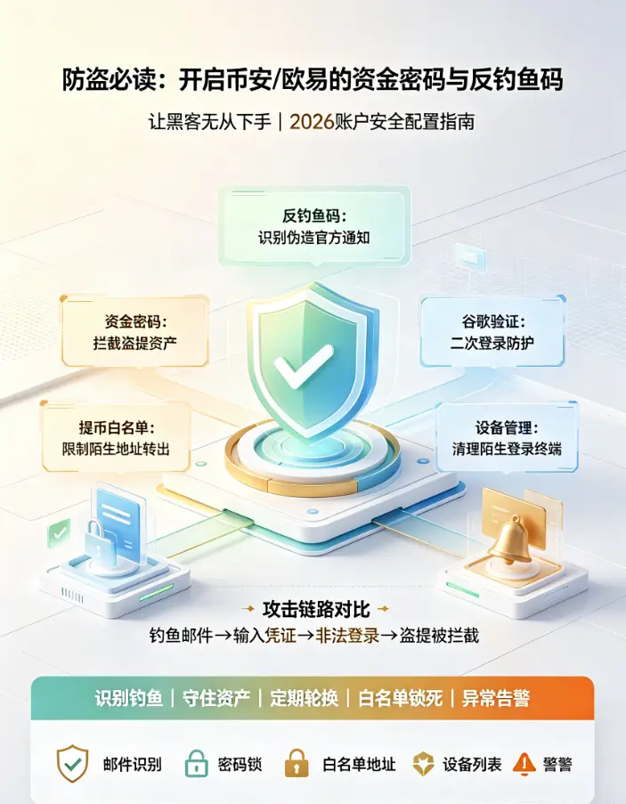 防盗必读：开启交易所的资金密码与反钓鱼码，让黑客无从下手