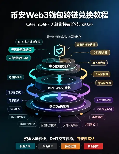 比安 Web3 钱包跨链兑换教程：CeFi 与 DeFi 无缝衔接技巧｜2026 实操深度指南